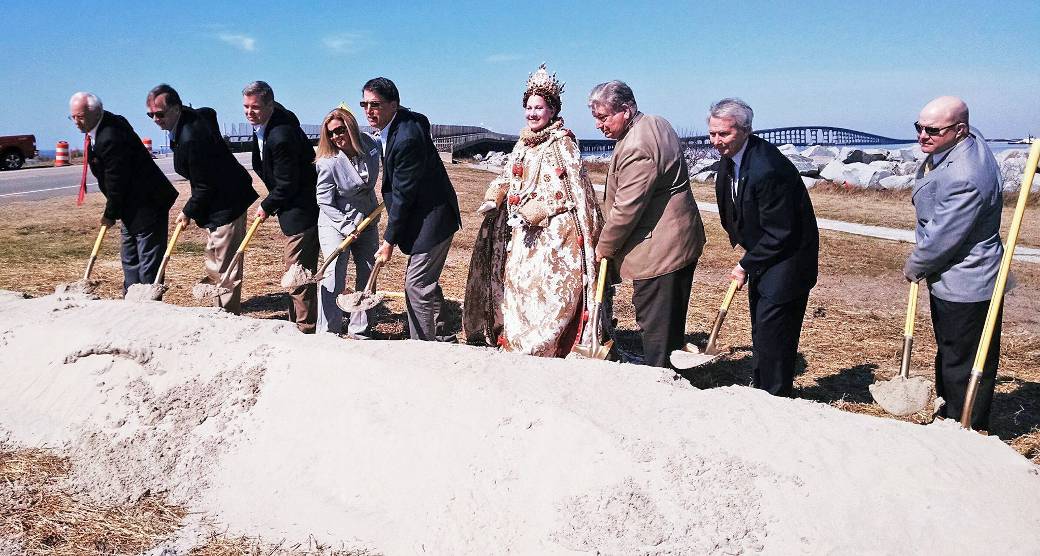 Groundbreaking Ceremony for the Herbert C. Bonner Bridge. Photo Credit: Jordan Hennessy