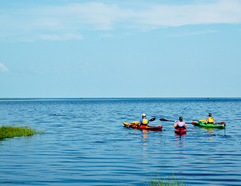 Kayaking on Hatteras Island Sea kayakers on Hatteras Island