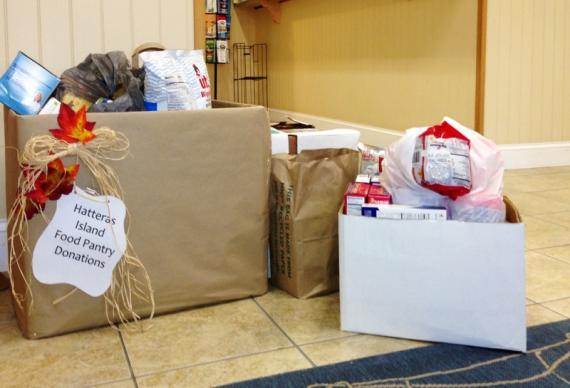 Hatteras food drive drop off at Midgett Realty Hatteras food drive drop off at Midgett Realty