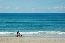 Beach bike ride in Frisco, NC on Hatteras Island