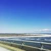 Snowy view from the Bonner Bridge